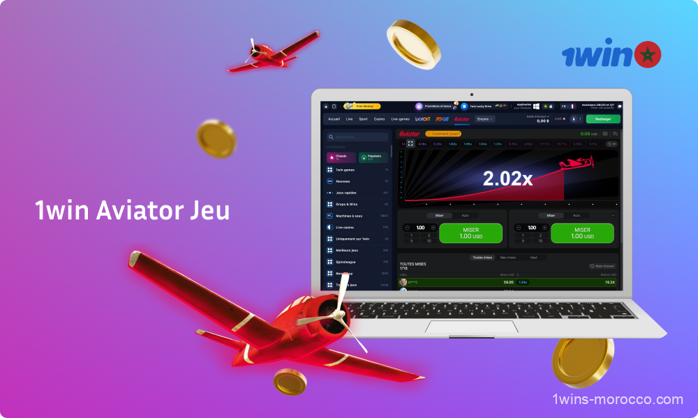 Le jeu Aviator Crash avec Red Plane sur 1win est populaire auprès des joueurs du Maroc