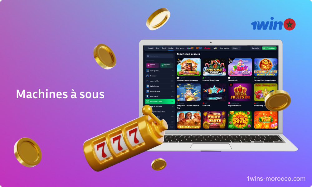 Le site web et l'application mobile de 1win Maroc proposent plus de 11 000 machines à sous différentes avec une variété de thèmes, de fonctions bonus et de gammes de paris, y compris des variantes populaires auprès des joueurs marocains